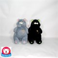 Кот черный/серый сидит, 1280-64/50 - фото 5508